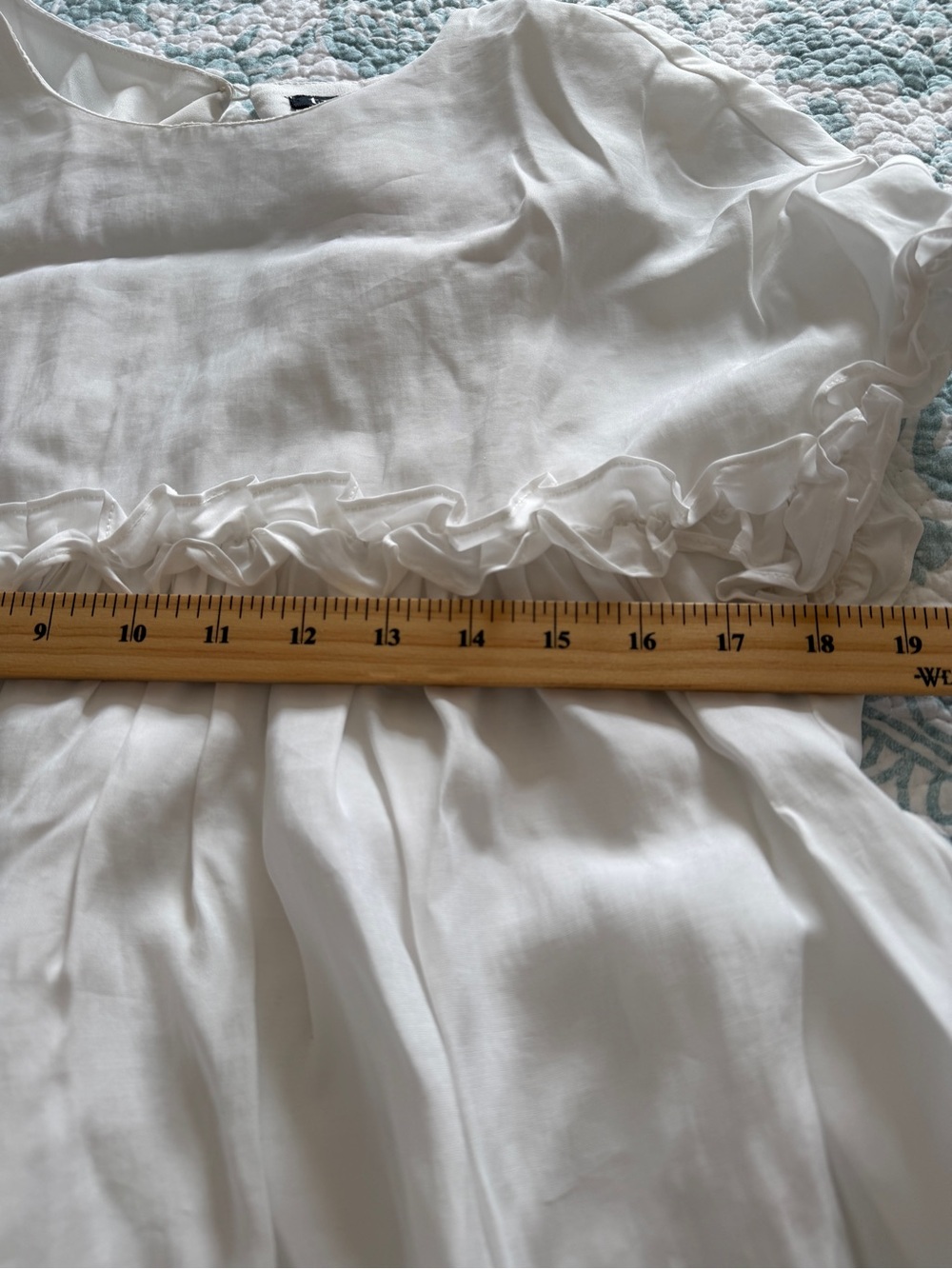 Zara White Ruffle-Trim Mini Dress - Picture 5 of 8